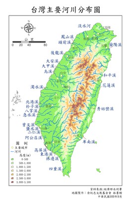 台灣河川分布圖